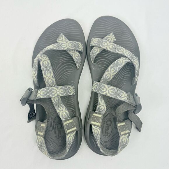 Chaco Z/Volv 2 Gray Green Tribal Strap Lightweight Performance Sandals - Picture 6 of 15